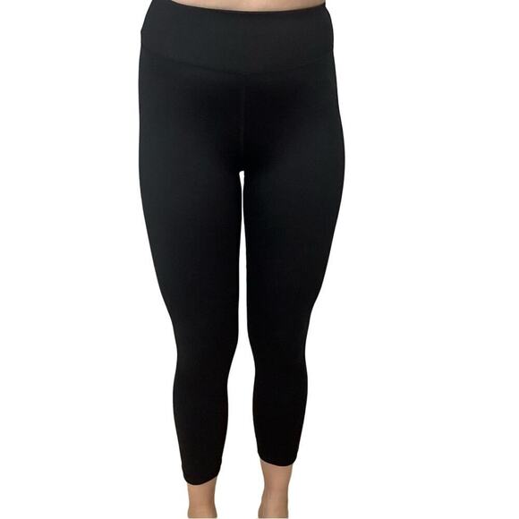 Carbon38 Leggings Cropped Black Gym Workout Minimalist Casual Size Small - Picture 2 of 6